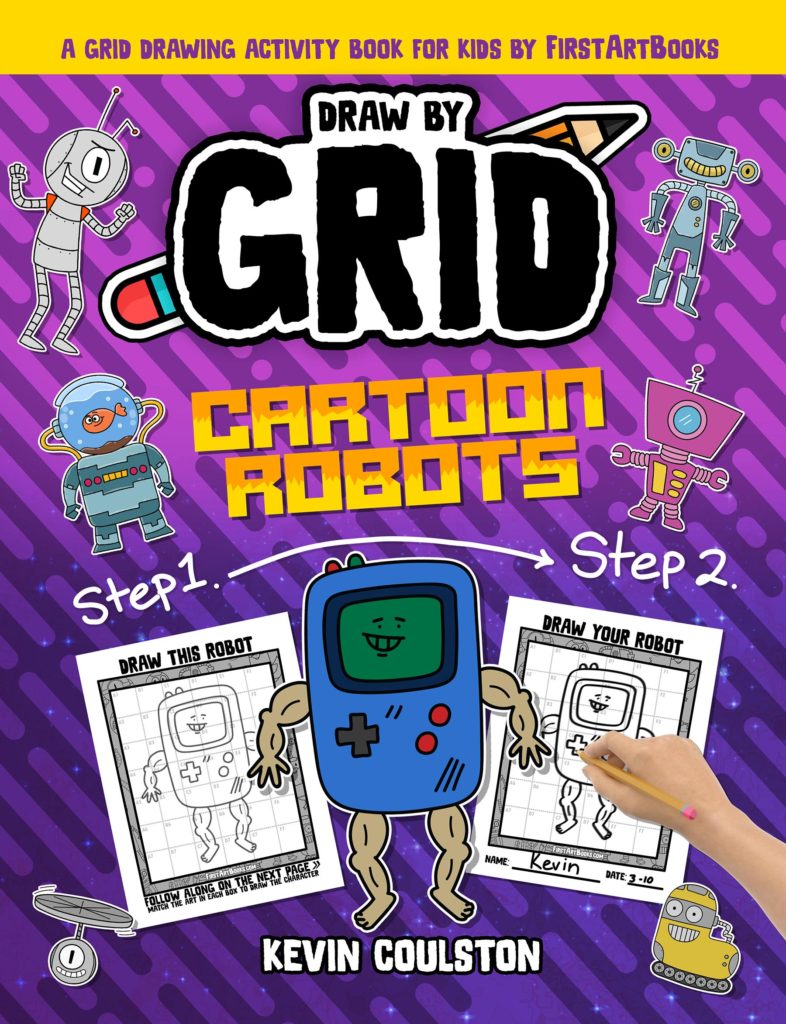 Cover of Draw by Grid: Cartoon Robots