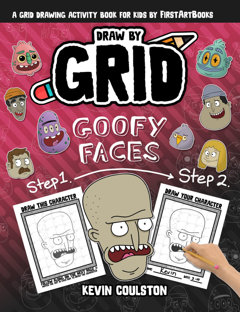 Cover of Draw by Grid: Goofy Faces