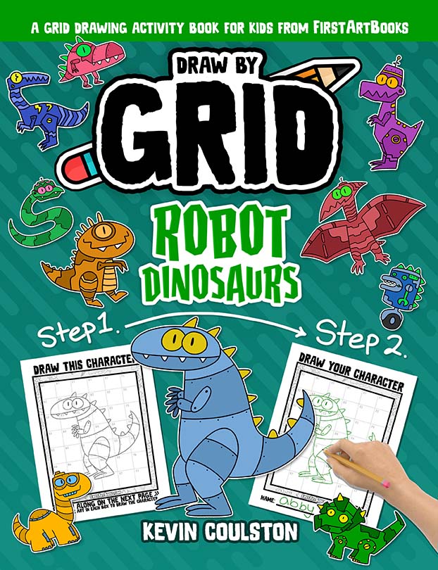 Cover of Draw by Grid: Robot Dinosaurs
