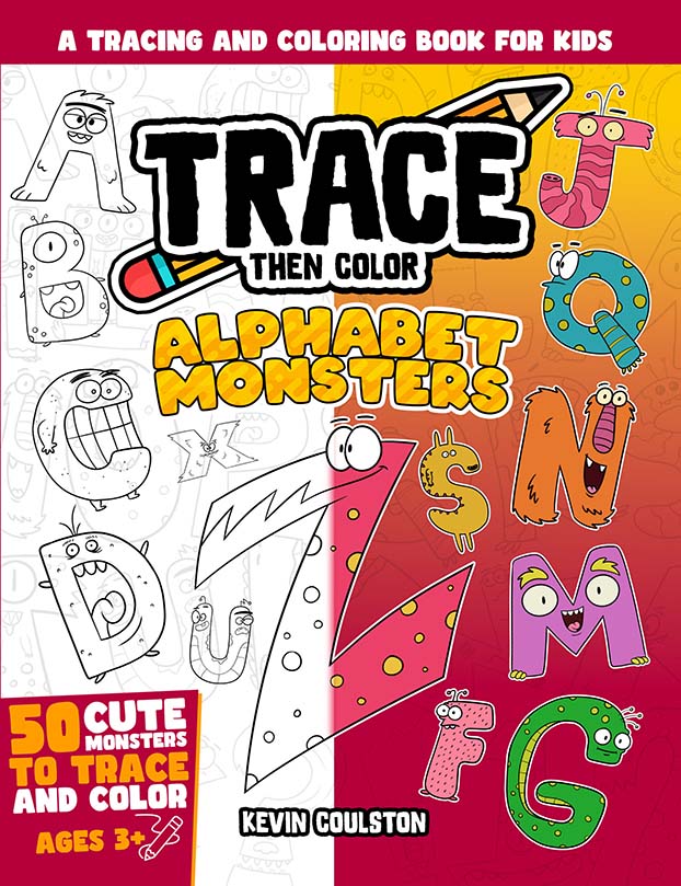 Cover of Trace Then Color: Alphabet Monsters